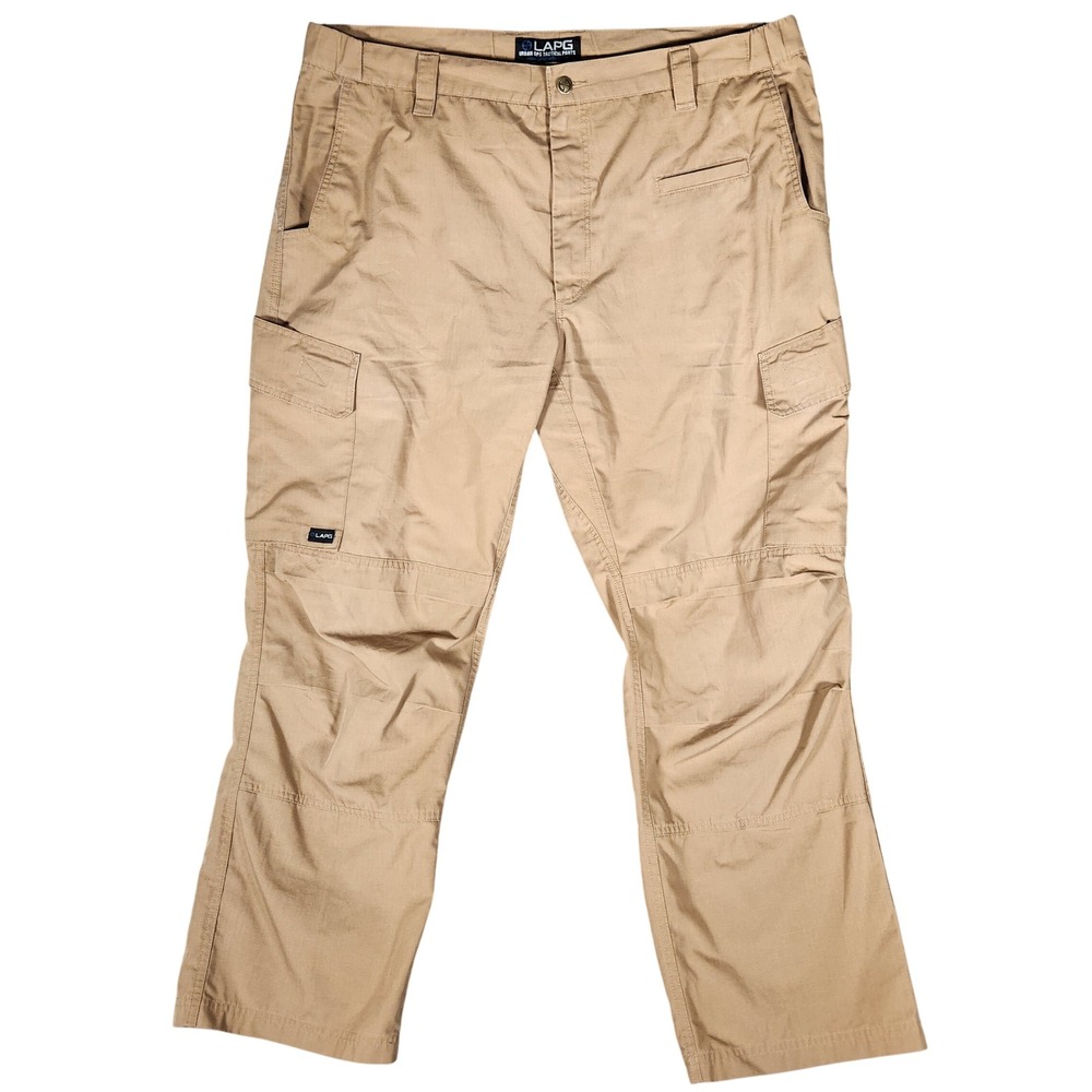 LA Police Gear Cargo Pants Mens 40x30 Tan Excellent Urban Ops Tactical Ripstop
